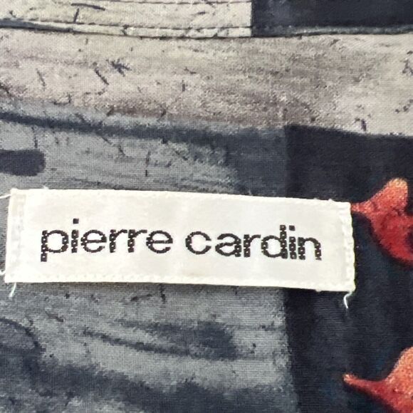 Pierre Cardin Men’s Medium Multicolor Rayon Print Shirt Button Up Collar Casual - Picture 6 of 8